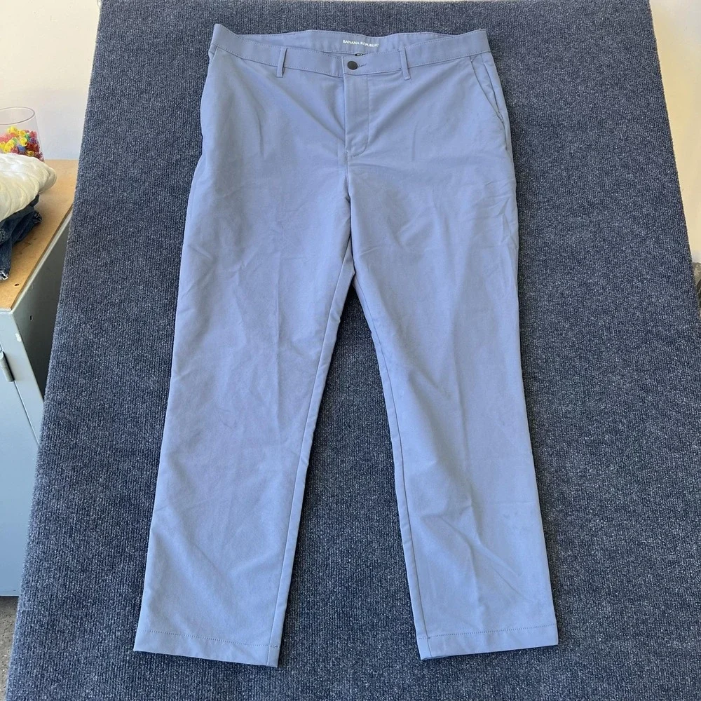 Banana Republic Pants Mens 38x29 Blue Slim Stretch Chino‎ Performance Casual